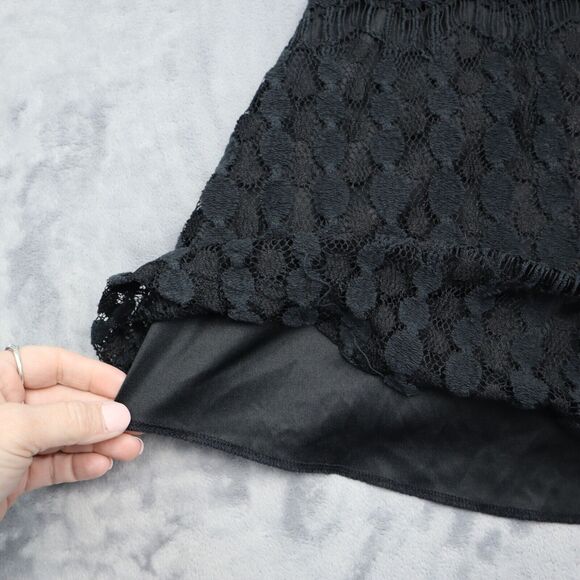 Cecico Dress Womens S Black Sleeveless Scoop Neck Polyester Lace Zip Tank Dress - Picture 12 of 16